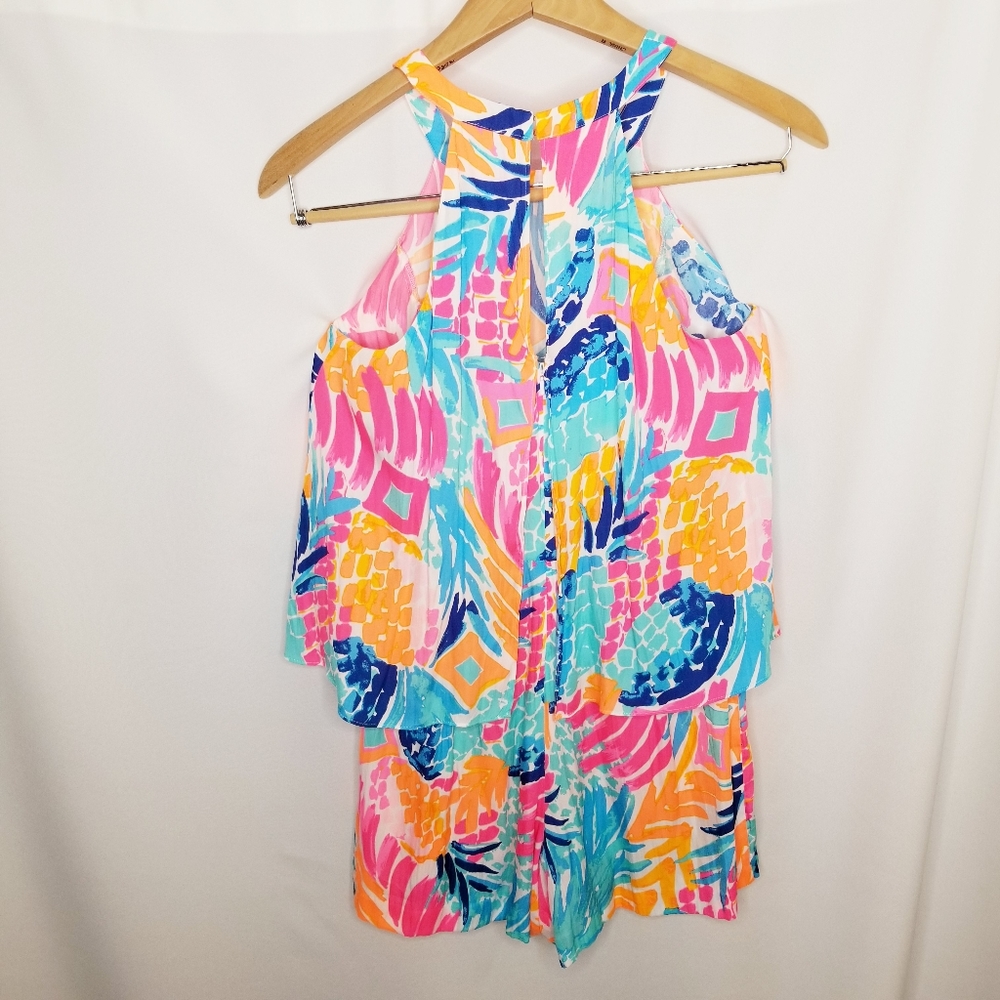 Lilly Pulitzer Edona Romper Goombay Smashed - Picture 7 of 12